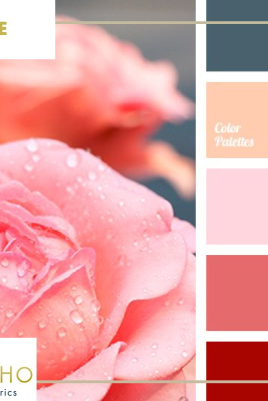 "Dew Drop Roses", Mystery Color Palette Box. - Boho Fabrics