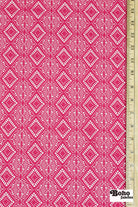 Diamond Eyes in Hot Pink, Stretch Lace Fabric - Boho Fabrics - Stretch Lace Fabric