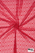 Diamond Eyes in Strawberry, Stretch Lace Fabric - Boho Fabrics - Stretch Lace Fabric