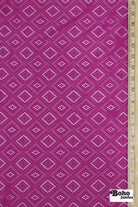 Diamond Quilt in Magenta, Stretch Lace Fabric - Boho Fabrics - Stretch Lace Fabric