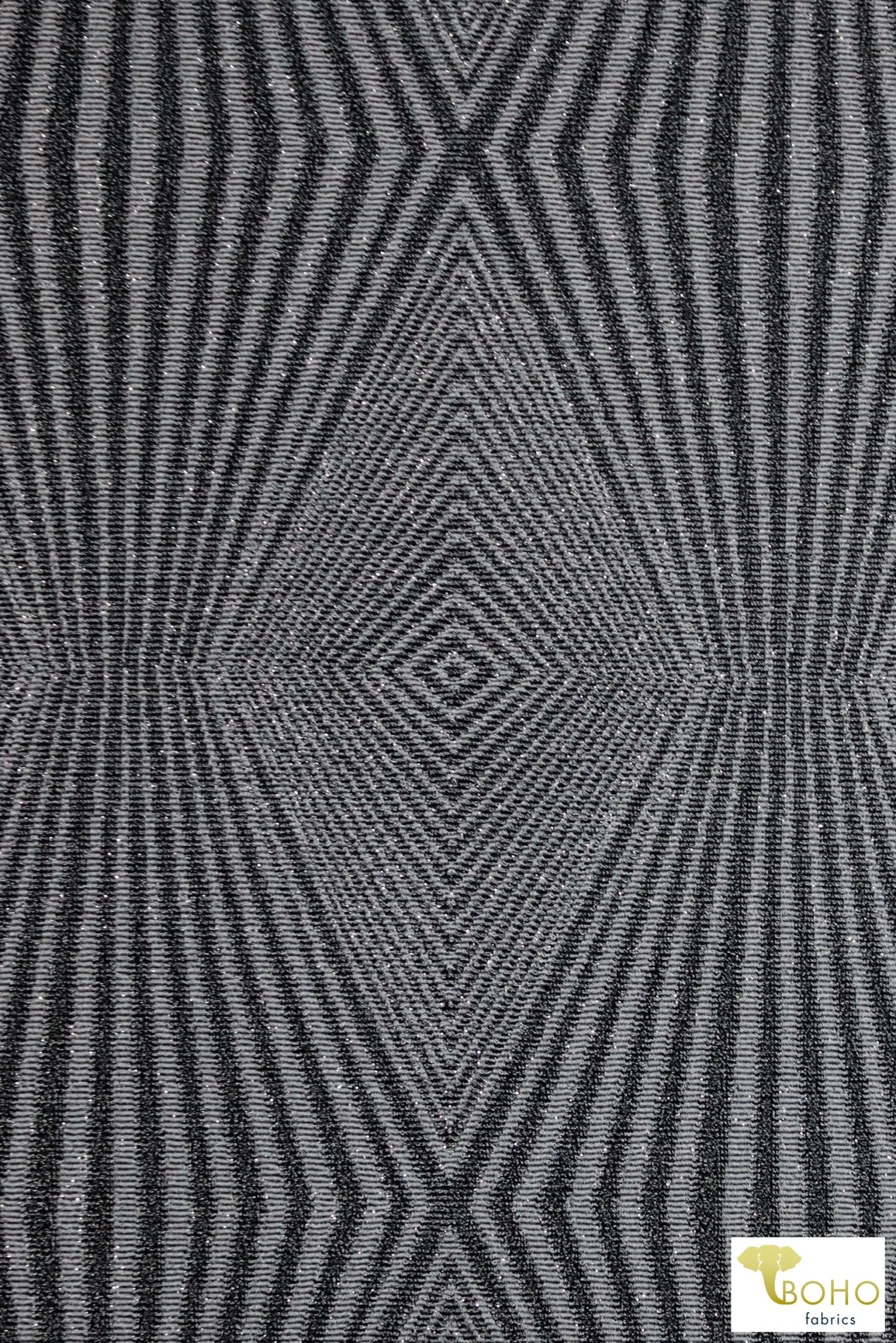Diamonds in the Disco Sky, Metallic Novelty Knit. Special Occasion. NOV-104 - Boho Fabrics