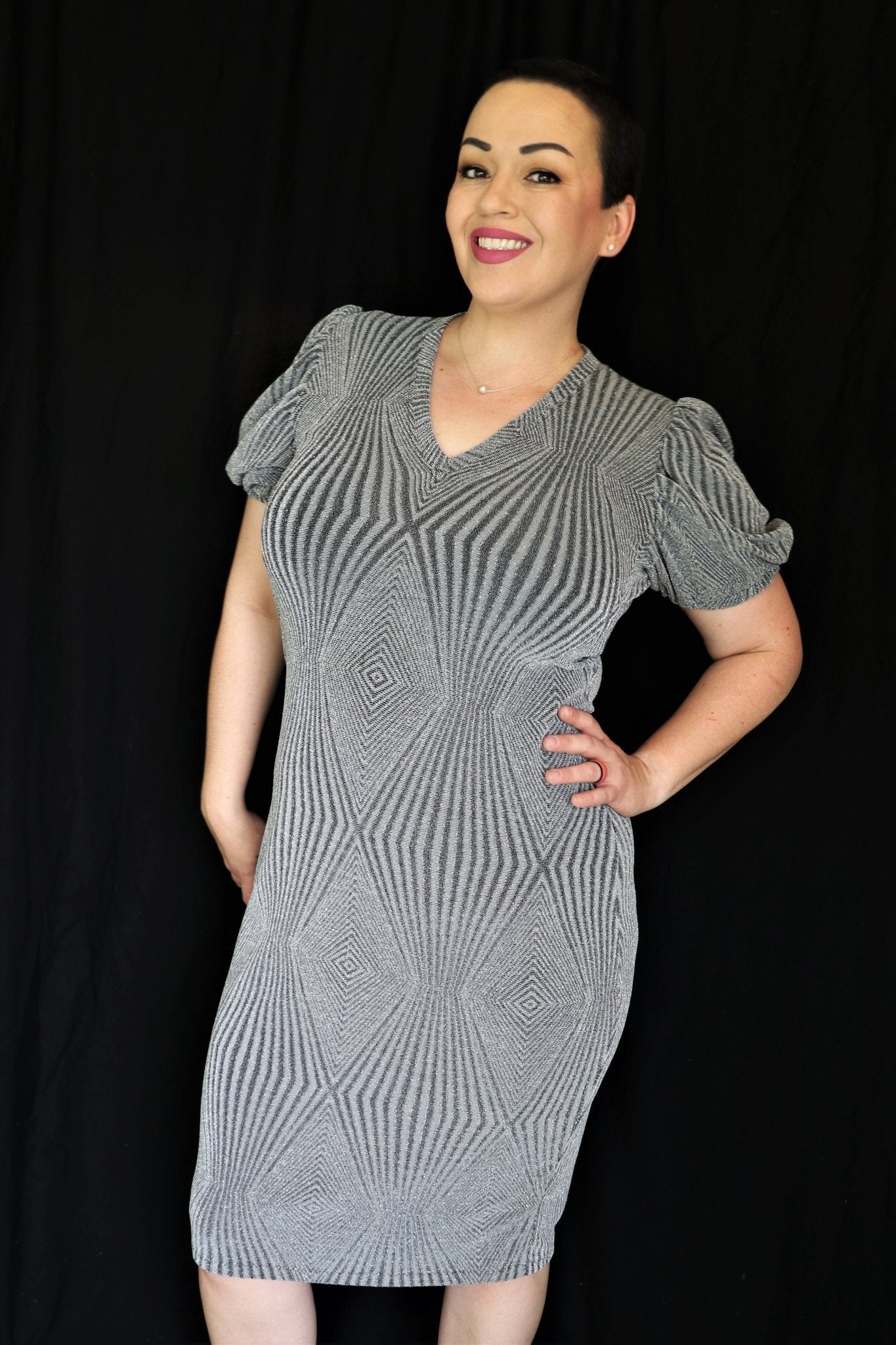 Diamonds in the Disco Sky, Metallic Novelty Knit. Special Occasion. NOV-104 - Boho Fabrics