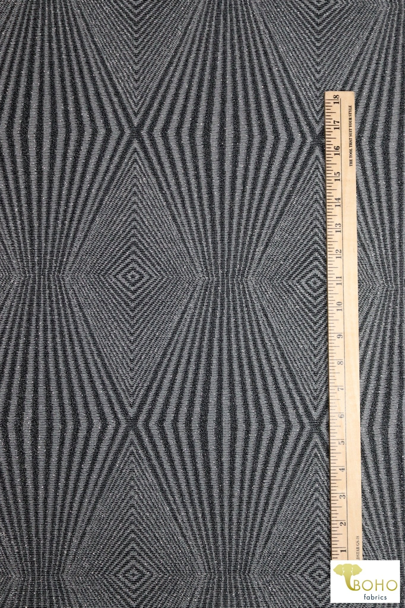 Diamonds in the Disco Sky, Metallic Novelty Knit. Special Occasion. NOV-104 - Boho Fabrics