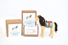 DIY Craft Kit - Felt Horse Stuffed Animal Sewing Craft Kit - Boho Fabrics - 