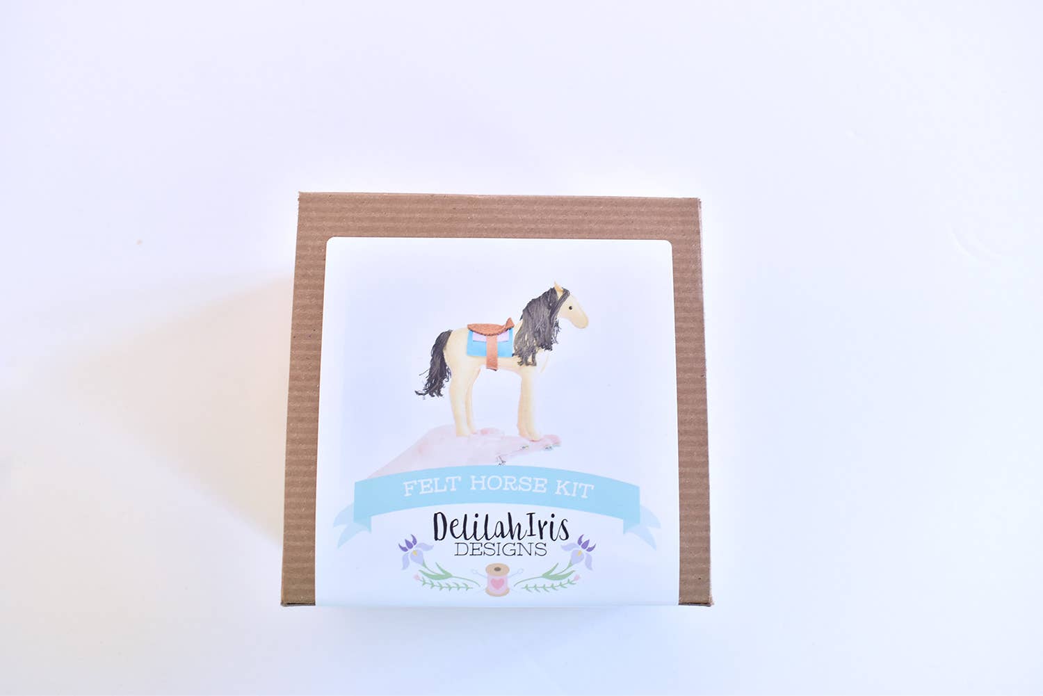 DIY Craft Kit - Felt Horse Stuffed Animal Sewing Craft Kit - Boho Fabrics - 