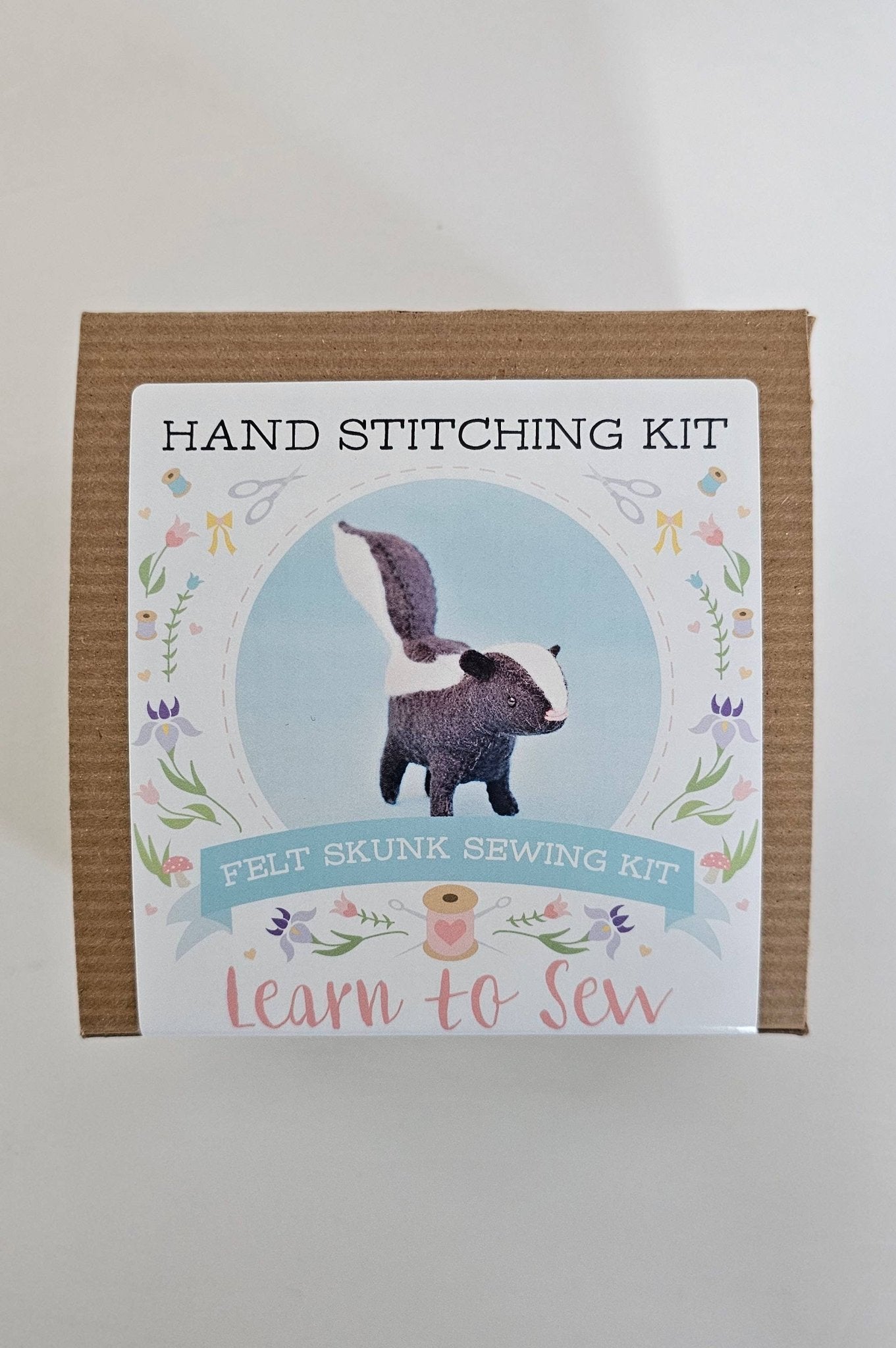 DIY Craft Kit Felt Skunk Sewing Kit - Boho Fabrics - 