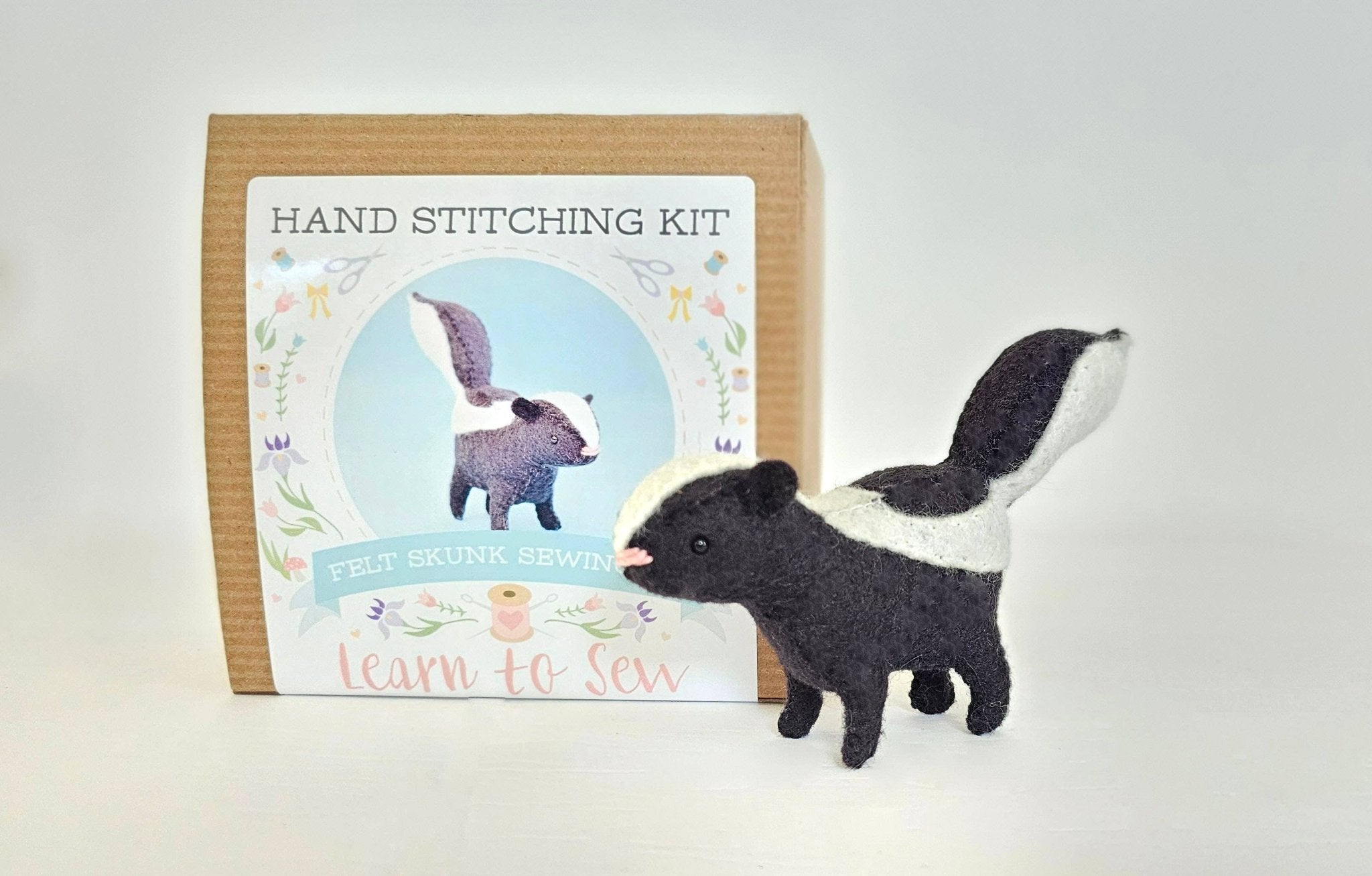 DIY Craft Kit Felt Skunk Sewing Kit - Boho Fabrics - 