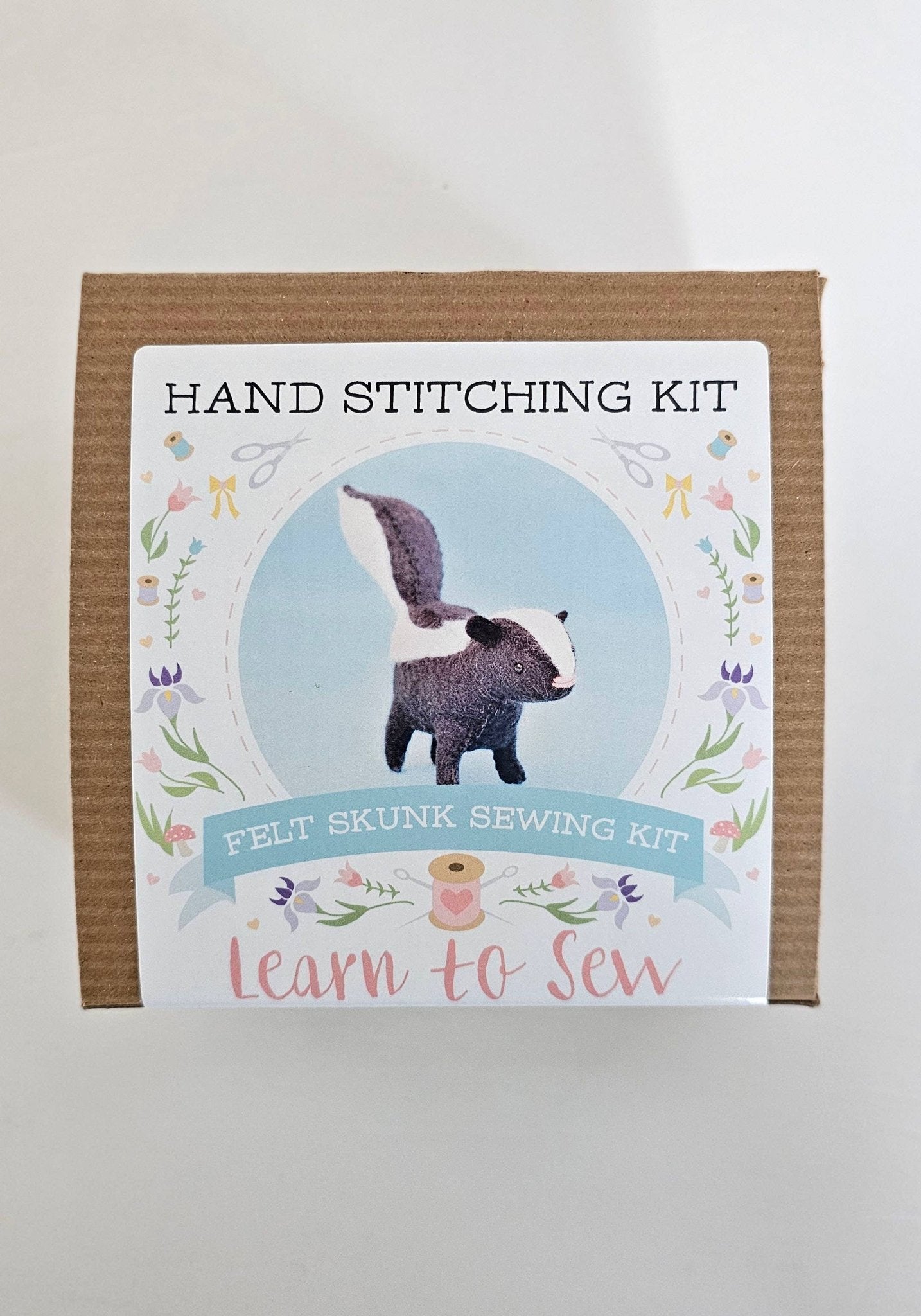 DIY Craft Kit Felt Skunk Sewing Kit - Boho Fabrics - 