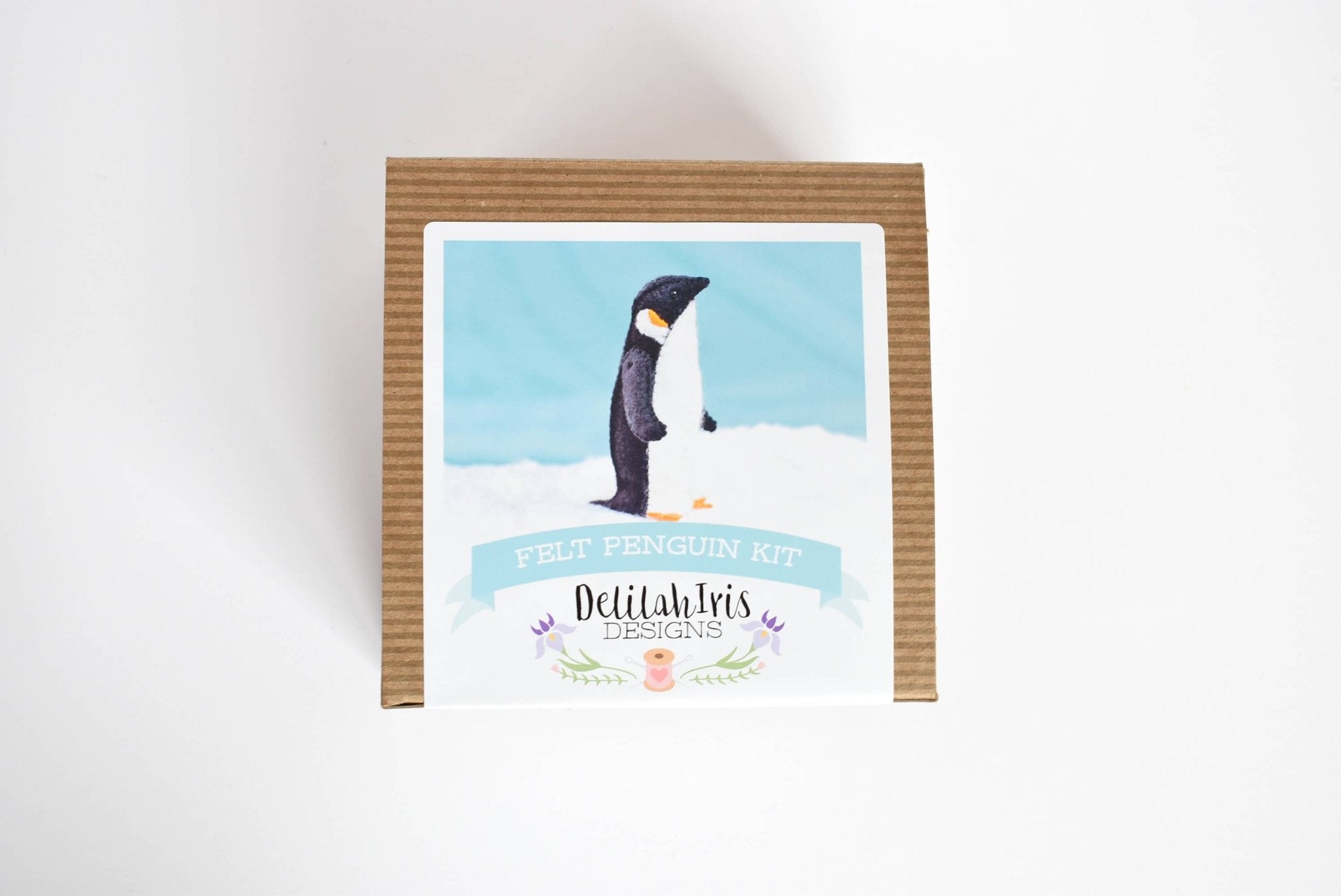 DIY Craft Kit - Penguin Felt Animal Sewing Kit - Boho Fabrics - 