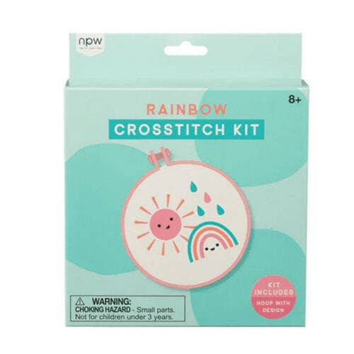 DIY Cross Stitch Kit - Rainbow - Boho Fabrics - Sewing Kits