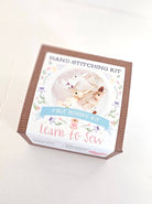 DIY Embroidered Felt Bunny Craft Kit - Hand Sewing Project - Boho Fabrics - 