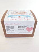 DIY Embroidered Felt Bunny Craft Kit - Hand Sewing Project - Boho Fabrics - 