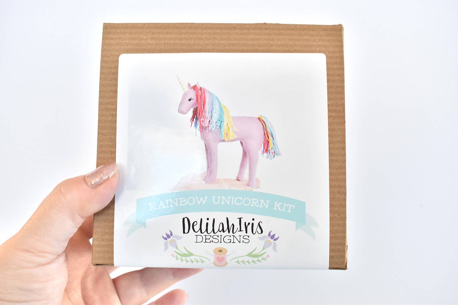 DIY Felt Sewing Craft Kit - Rainbow Unicorn - Boho Fabrics - 