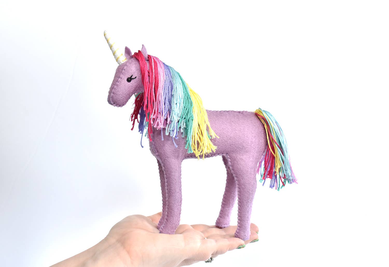 DIY Felt Sewing Craft Kit - Rainbow Unicorn - Boho Fabrics - 