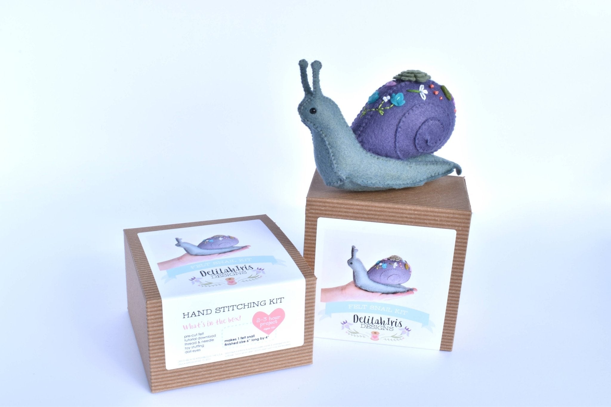 DIY Felt Snail Sewing Craft Kit - Boho Fabrics - 