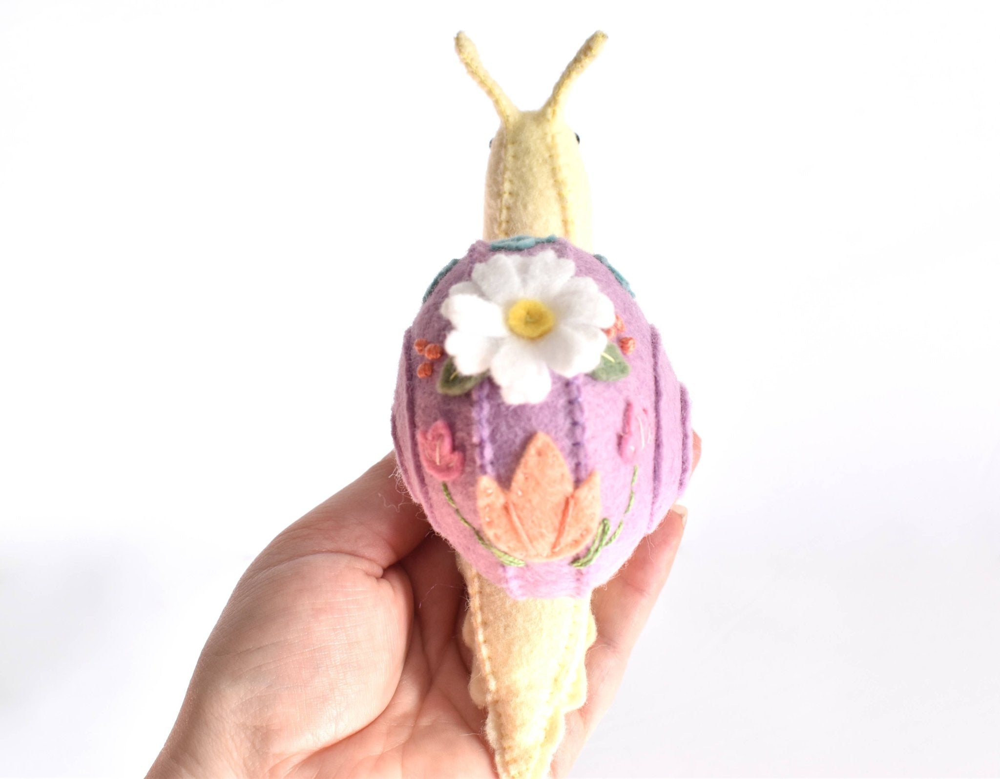DIY Stuffed Snail Craft Sewing Kit Garden Snail Unique Gift - Boho Fabrics - 