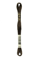 DMC 3031 – Mocha Brown - Very Dark – Embroidery Floss 6 Strand - Boho Fabrics - Thread