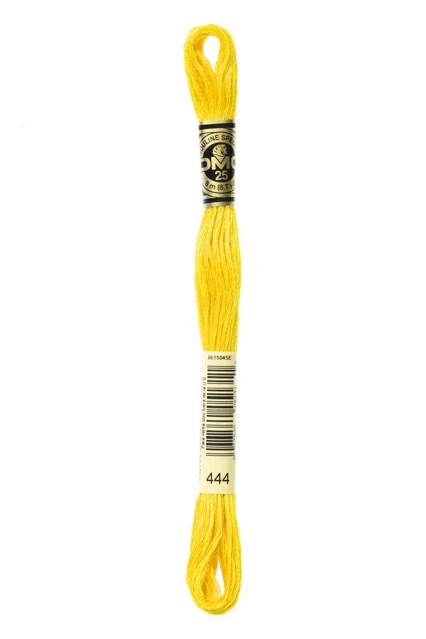 DMC 444 – Étoile - Lemon - Dark – Embroidery Floss 6 Strand - Boho Fabrics - Thread