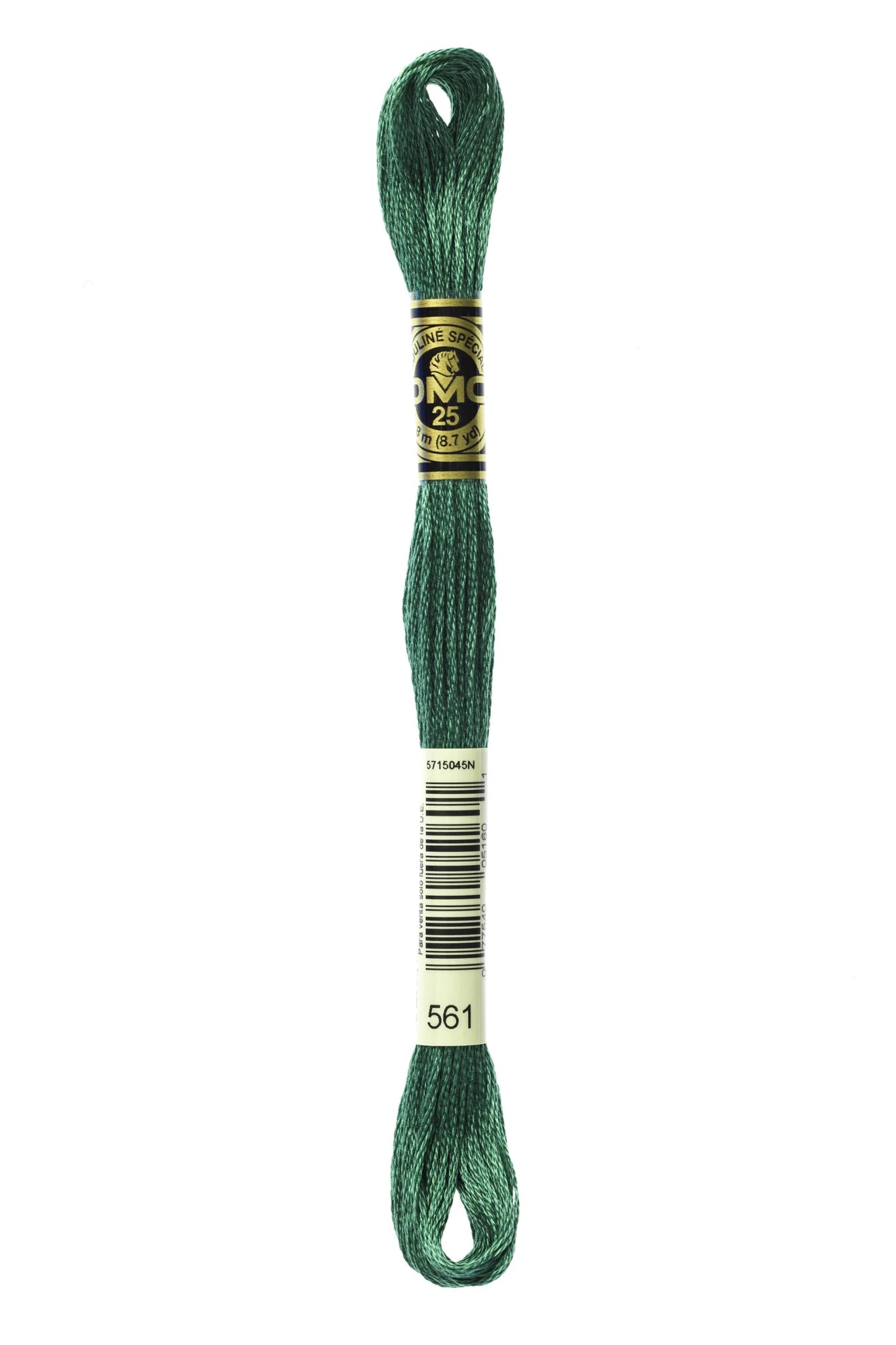 DMC 561 – Jade - Very Dark – Embroidery Floss 6 Strand - Boho Fabrics - Thread