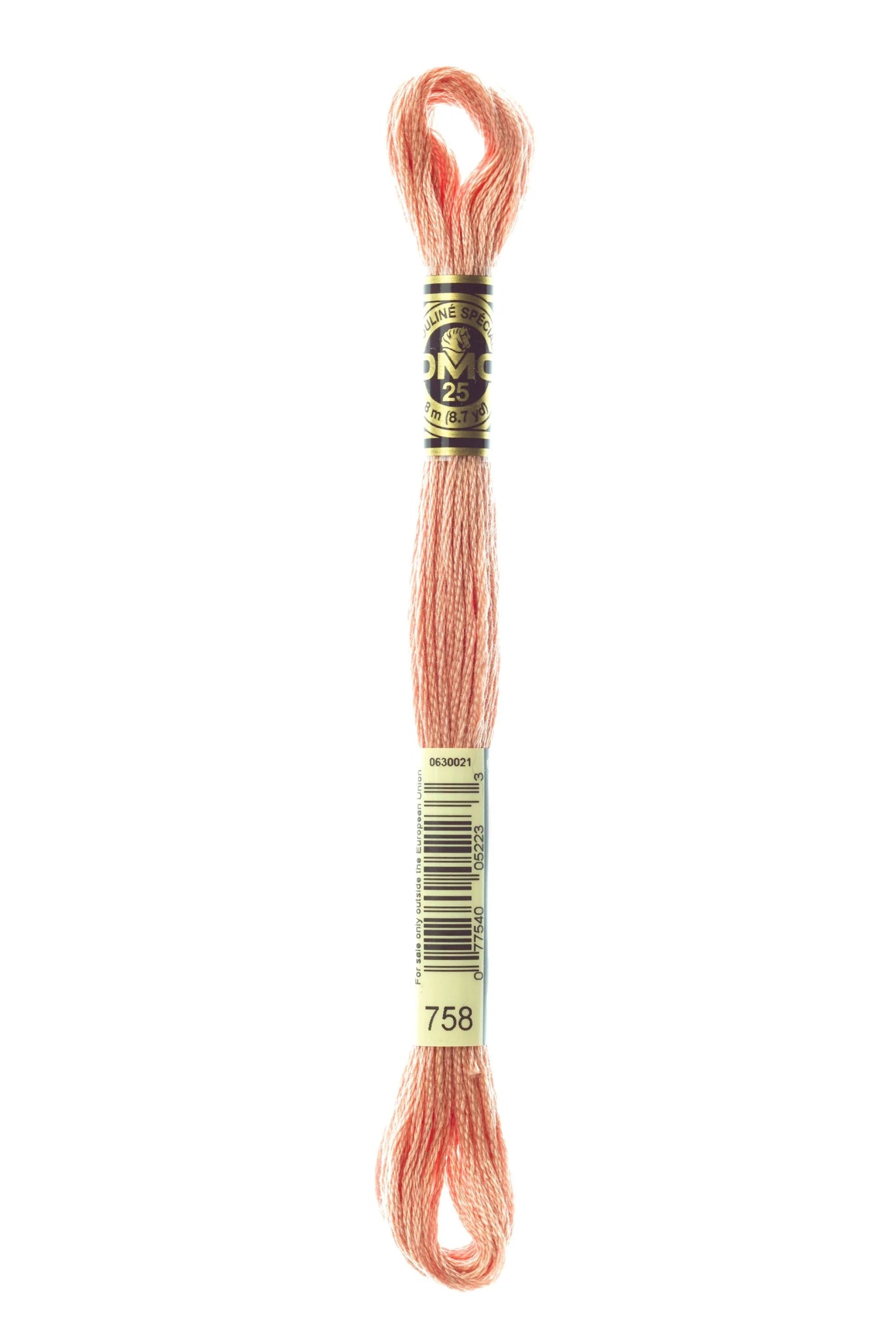 DMC 758 – Terra Cotta - Very Light – Embroidery Floss 6 Strand - Boho Fabrics - Thread