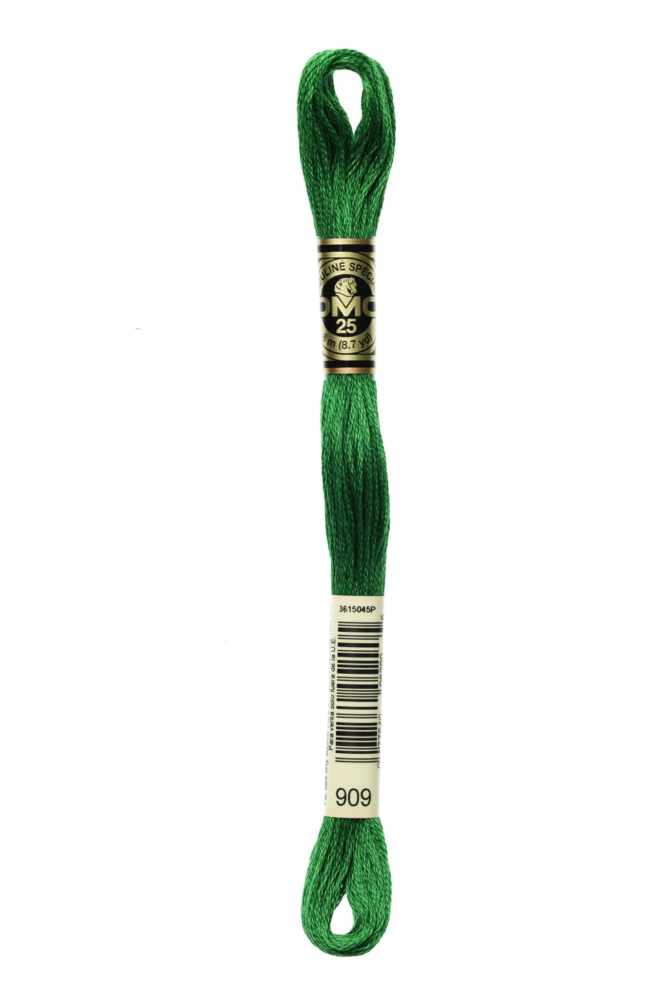 DMC 909 – Satin - Emerald Green – Embroidery Floss 6 Strand - Boho Fabrics - Thread