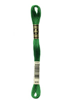 DMC 909 – Satin - Emerald Green – Embroidery Floss 6 Strand - Boho Fabrics - Thread