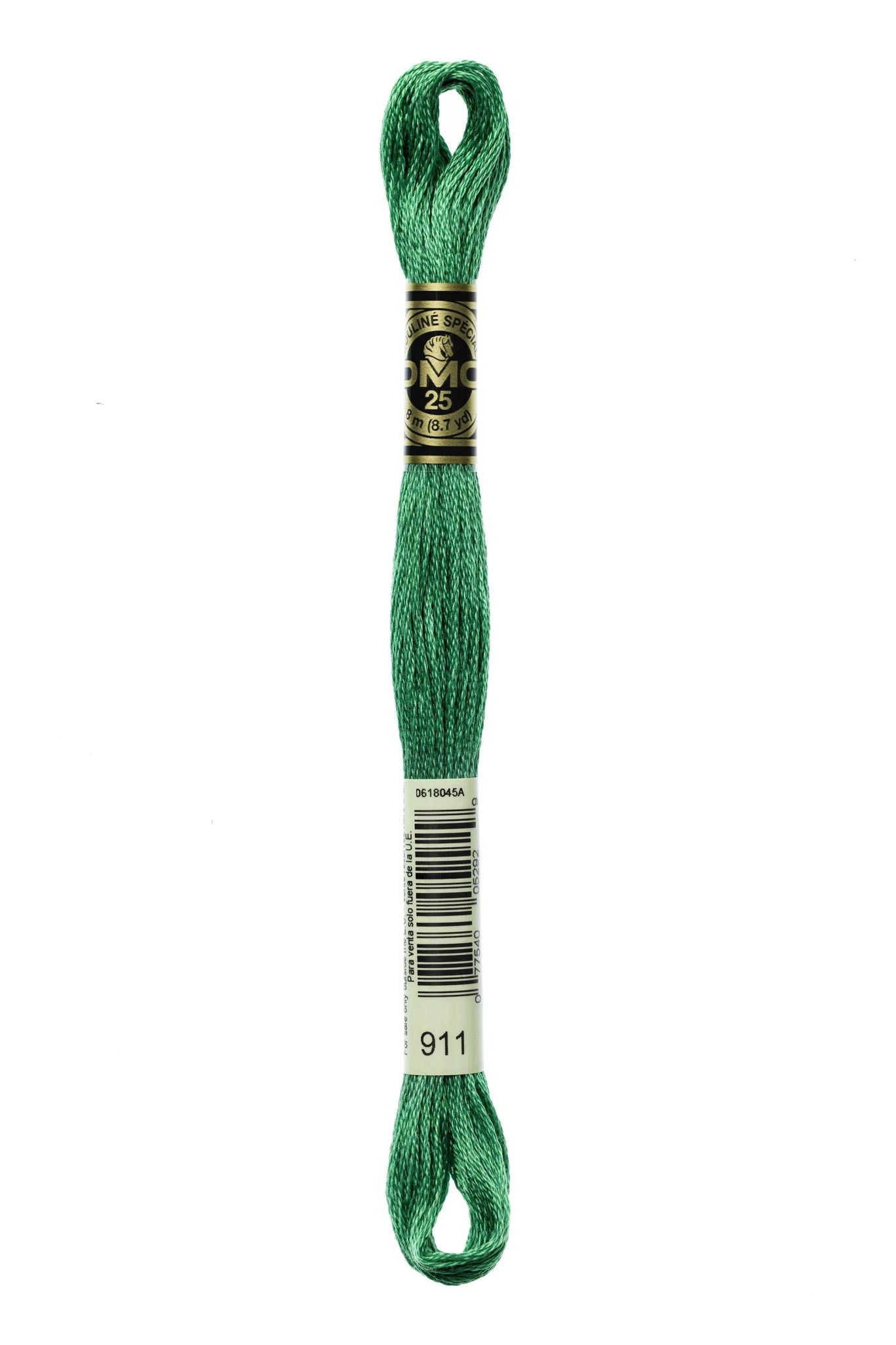 DMC 911 – Emerald Green - Medium – Embroidery Floss 6 Strand - Boho Fabrics - Thread