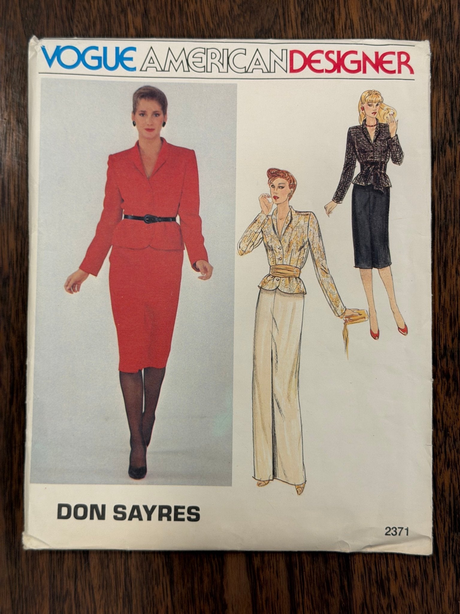 Don Sayres | Vogue American Designer Sewing Pattern #2371 — Size 12, Vintage - Boho Fabrics - Sewing Patterns