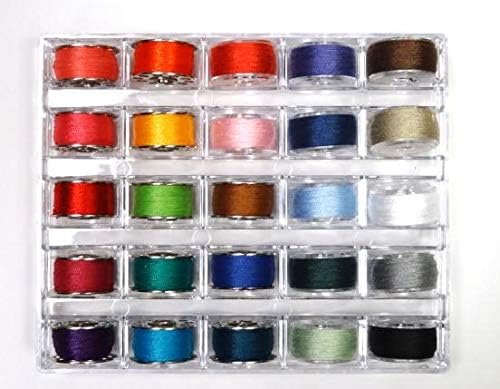 Dritz 507 Bobbin Box - For 25 Bobbins - Boho Fabrics - Sewing Machine Accessories