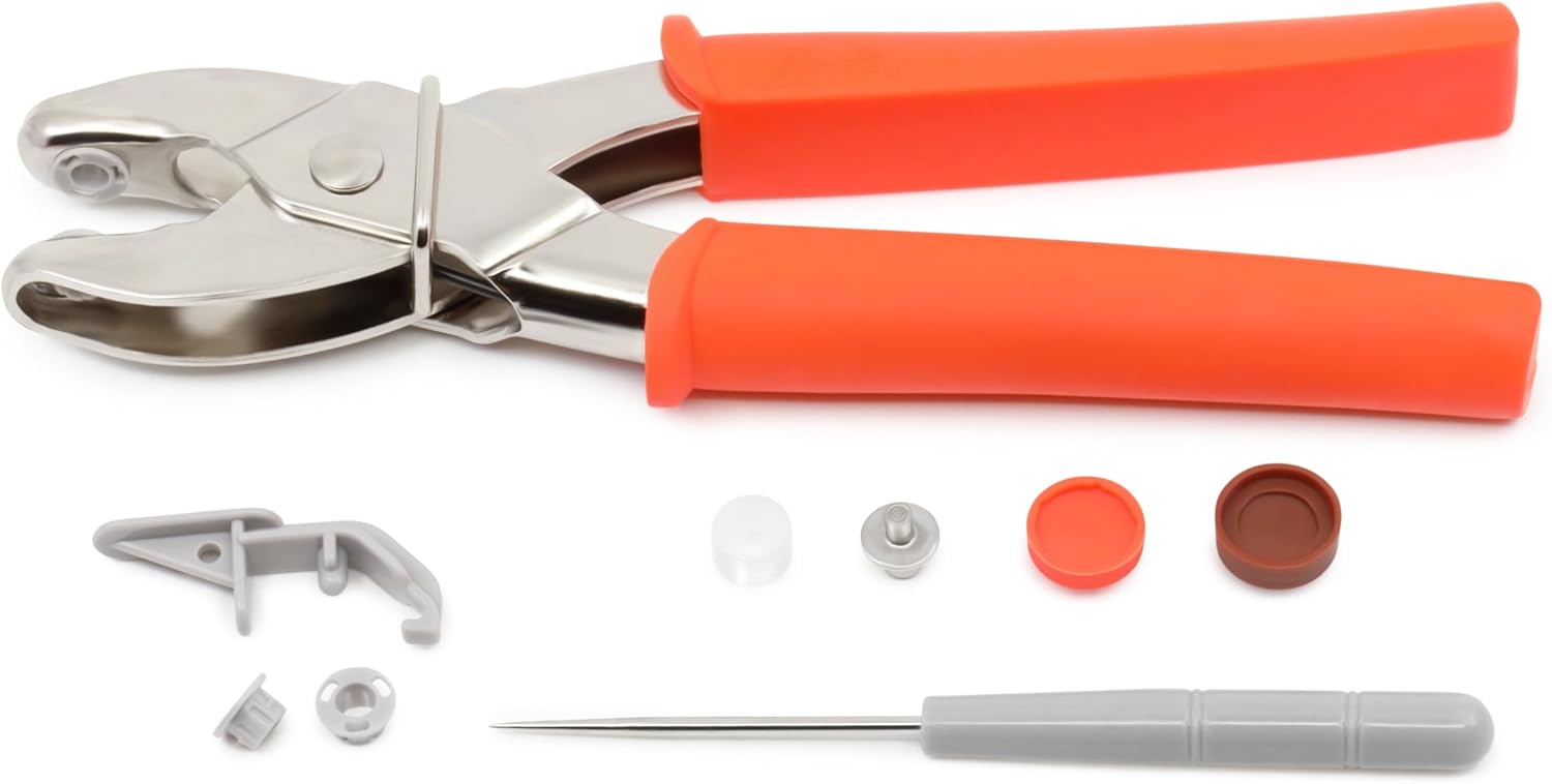 Dritz Plastic Snap Pliers - Applies Snaps Size 20 - Boho Fabrics - Buttons & Snaps