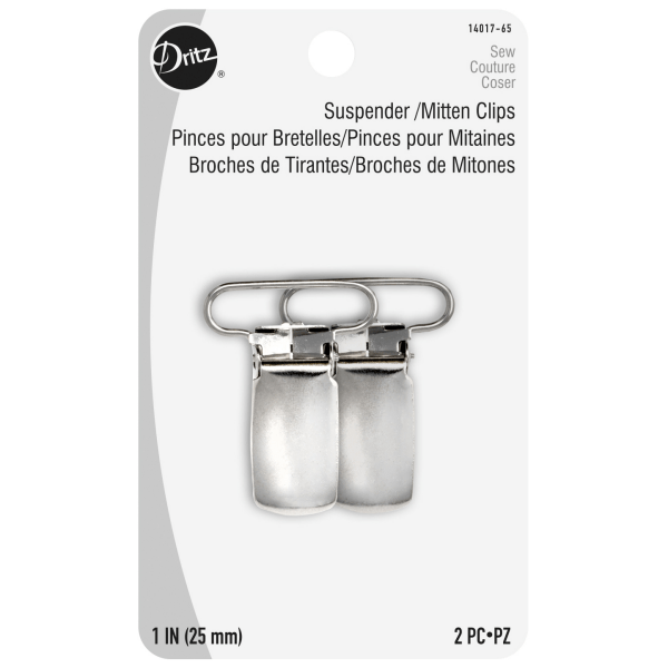 Dritz Suspender/Mitten Clips 1 inch, 22mm - Boho Fabrics - Notions