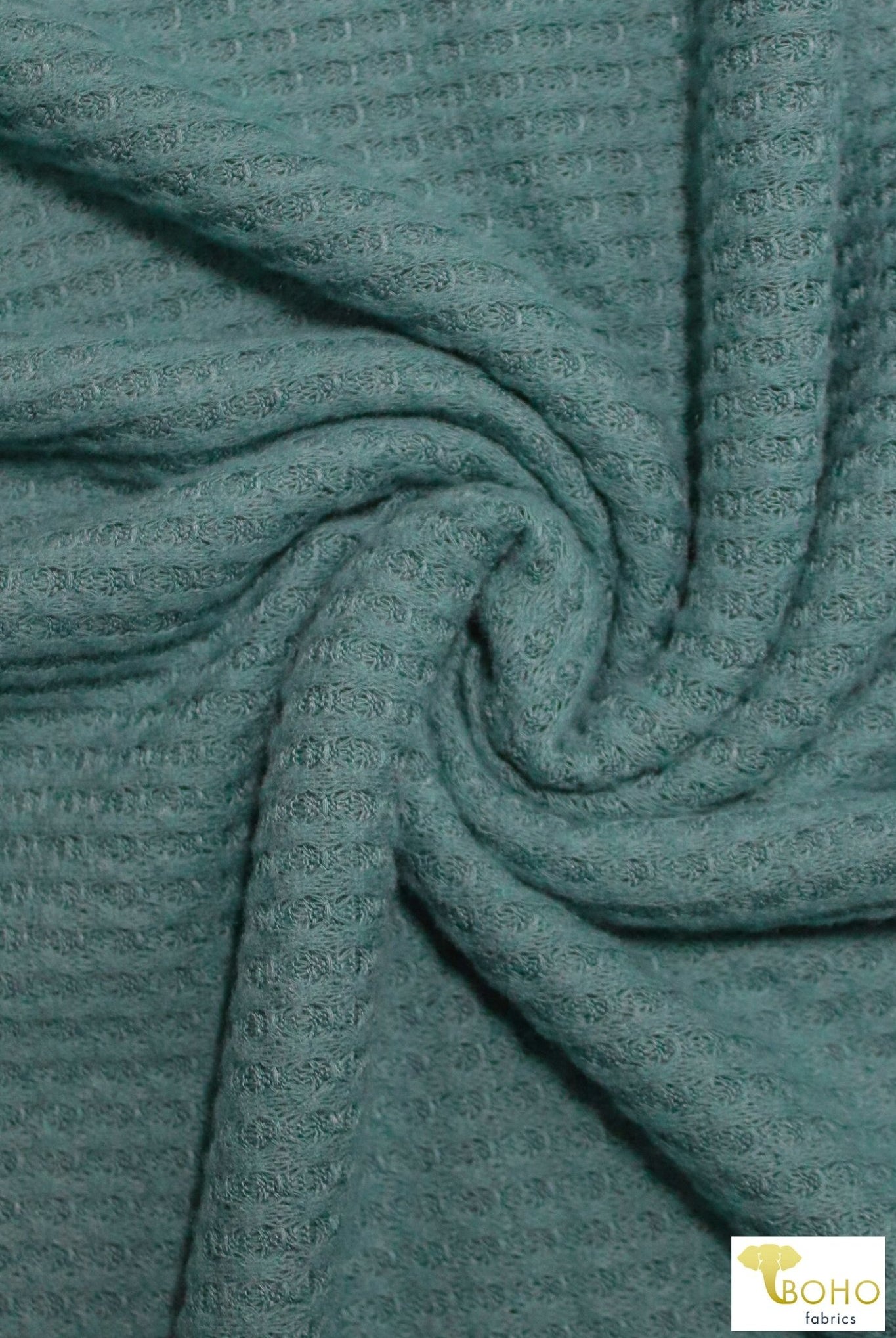 Dusty Blue, Waffle Knit Fabric - Boho Fabrics