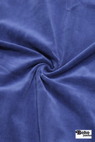 Dusty Indigo Blue, Velveteen Woven Fabric - Boho Fabrics - Home Dec. & Upholstery Fabric