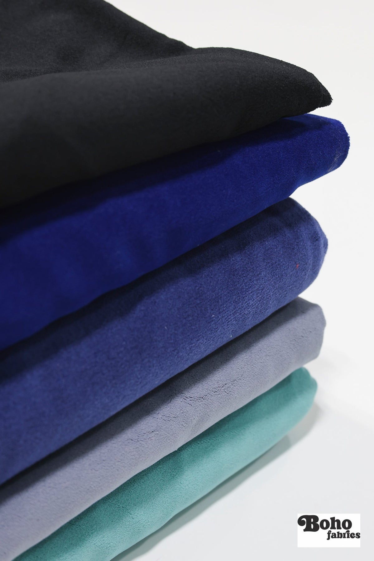 Dusty Indigo Blue, Velveteen Woven Fabric - Boho Fabrics - Home Dec. & Upholstery Fabric