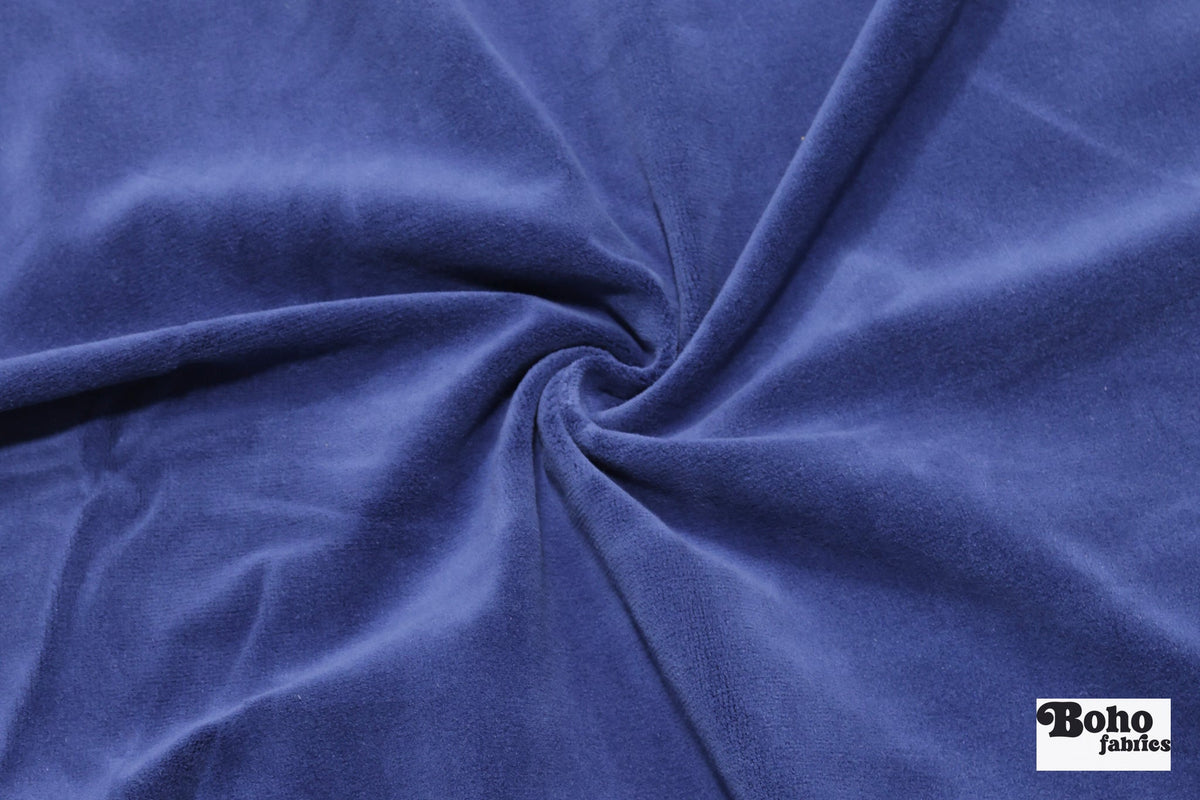 Dusty Indigo Blue, Velveteen Woven Fabric - Boho Fabrics - Home Dec. & Upholstery Fabric