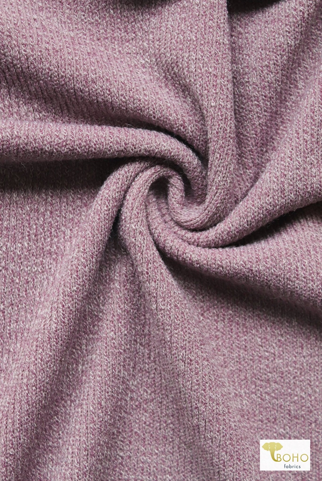 Dusty Purple Chunky Rib Knit (SWTR) - Boho Fabrics