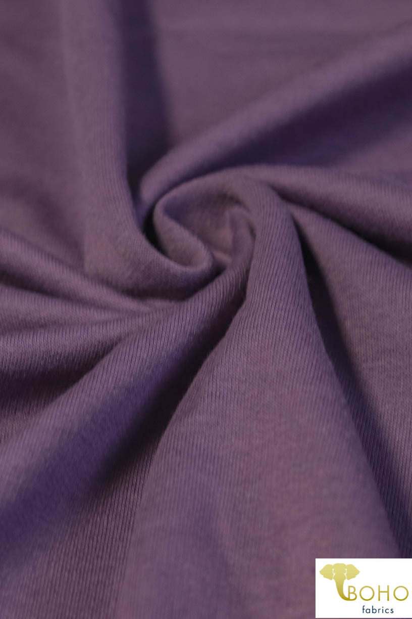 Dusty Purple. Cotton French Terry. CLFT - 938 - DSTYP. (PRE - ORDER) - Boho Fabrics - Cotton, French Terry Knit