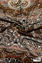 Earthtones, Paisley Jersey Knit Fabric - Boho Fabrics - Knit Fabric
