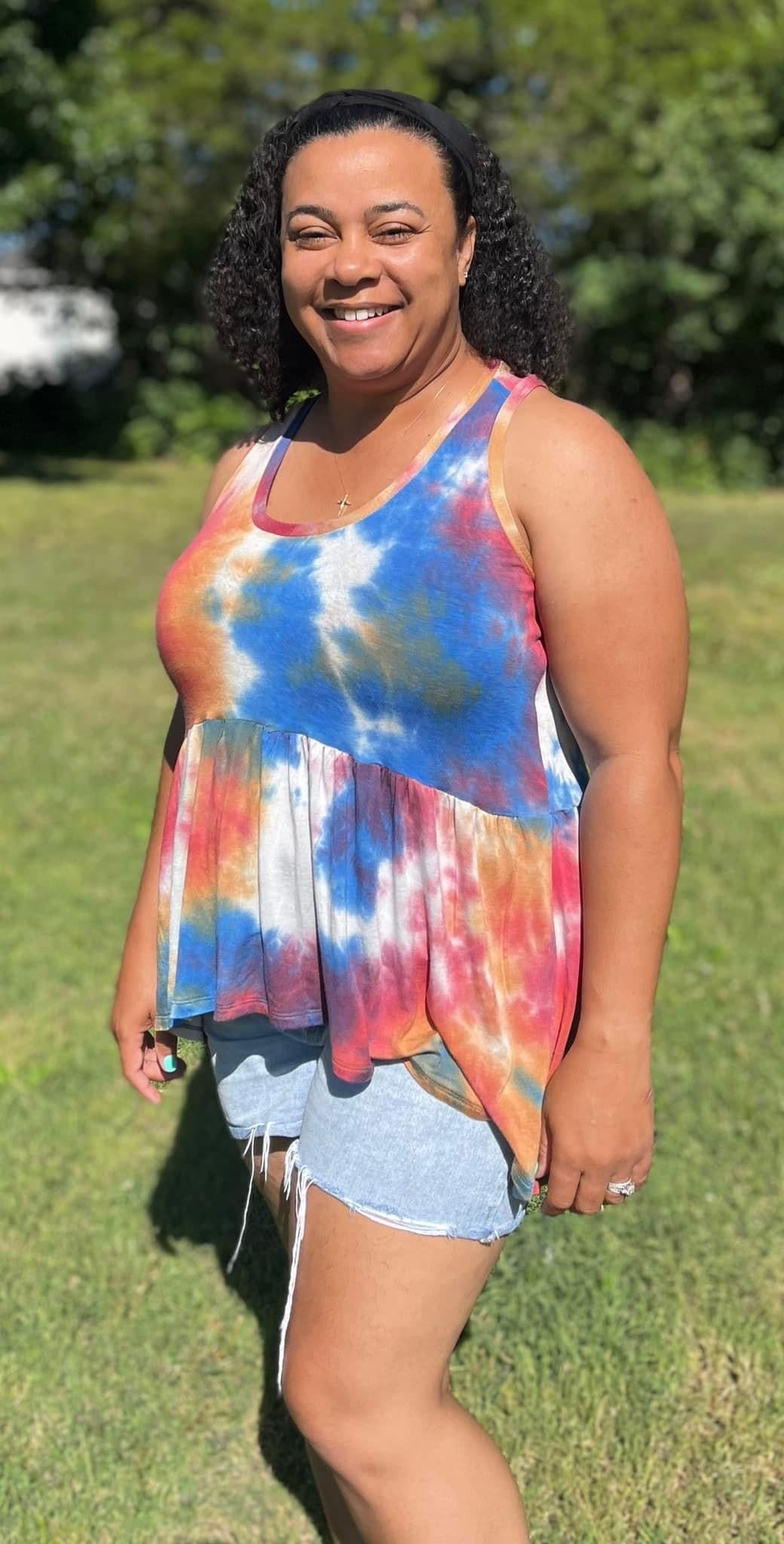 Earthy Tie Dye, Rayon Spandex Knit - Boho Fabrics