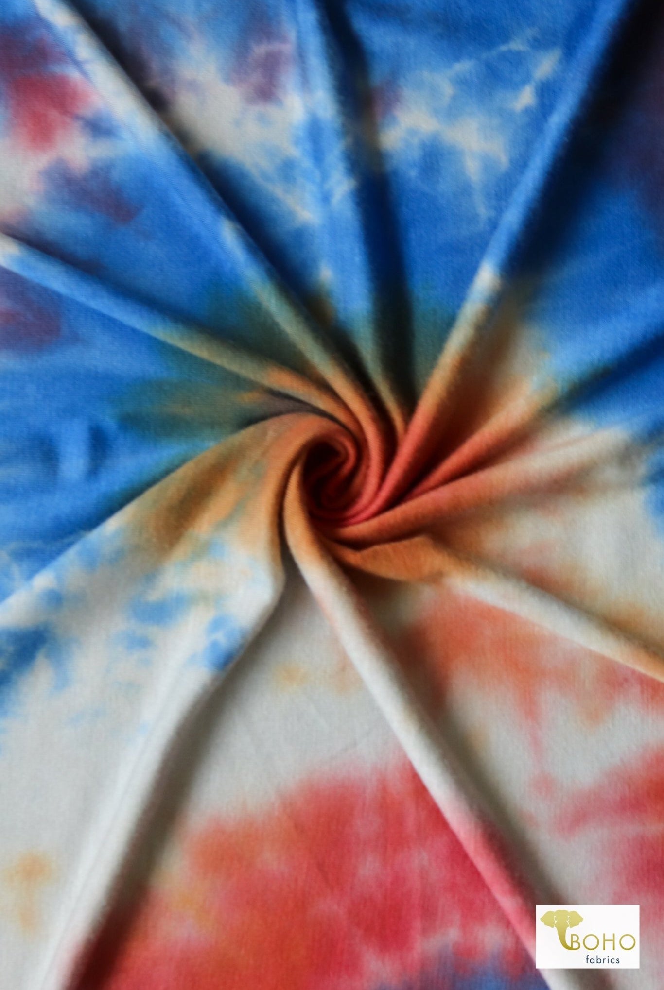 Earthy Tie Dye, Rayon Spandex Knit - Boho Fabrics