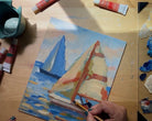 East Coast Regatta painting kit, impressionist painting kit - Boho Fabrics - Painting Kits & Supplies