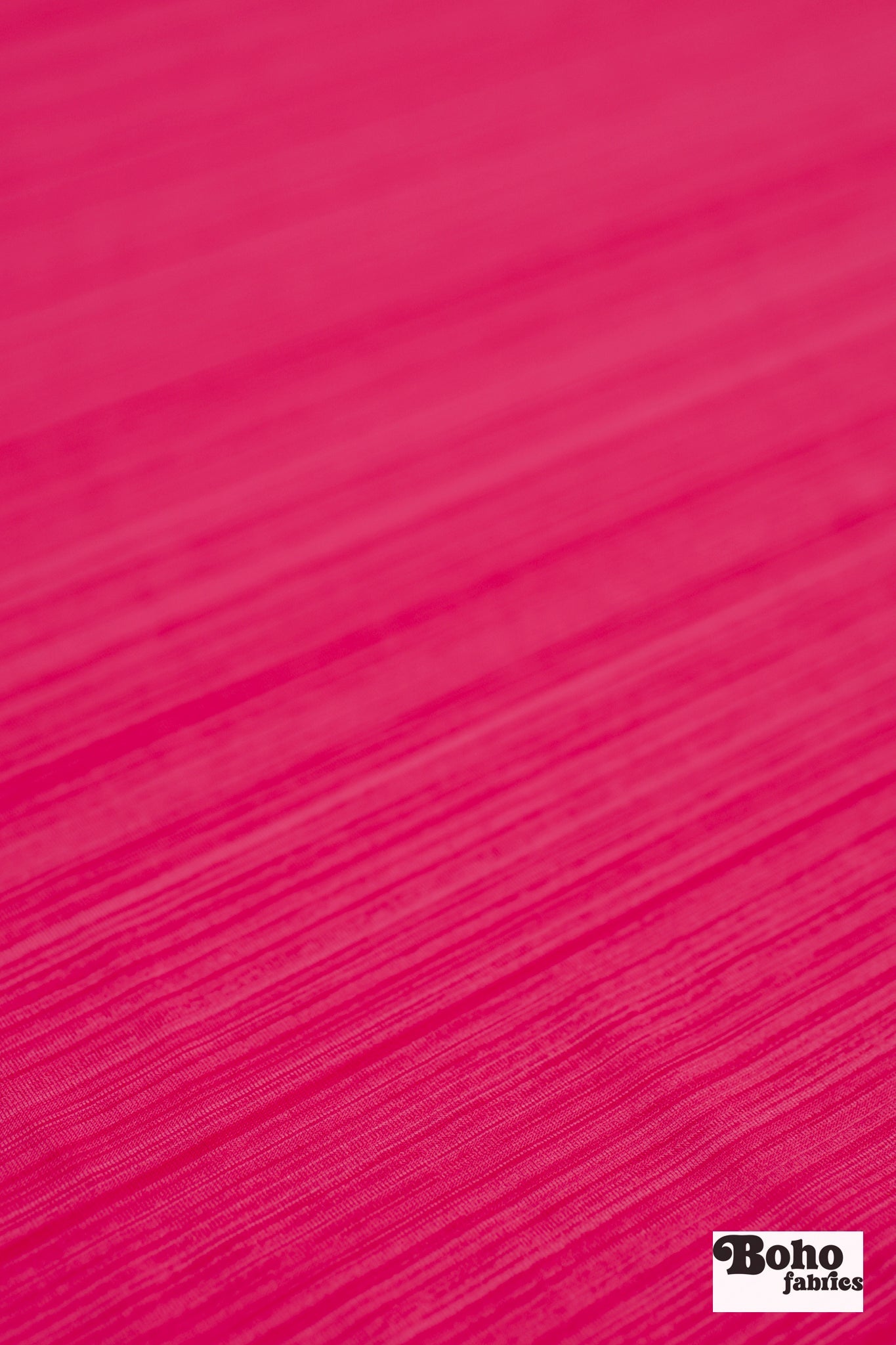 Electric Pink, Striated Athletic Knit Fabric - Boho Fabrics - Athletic Knit Fabric