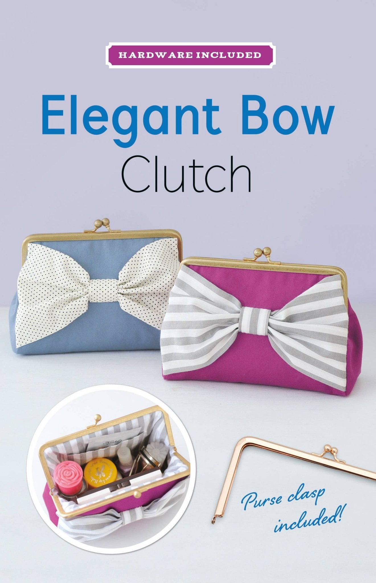 Elegant Bow Clutch (ZW2675) - Boho Fabrics - 
