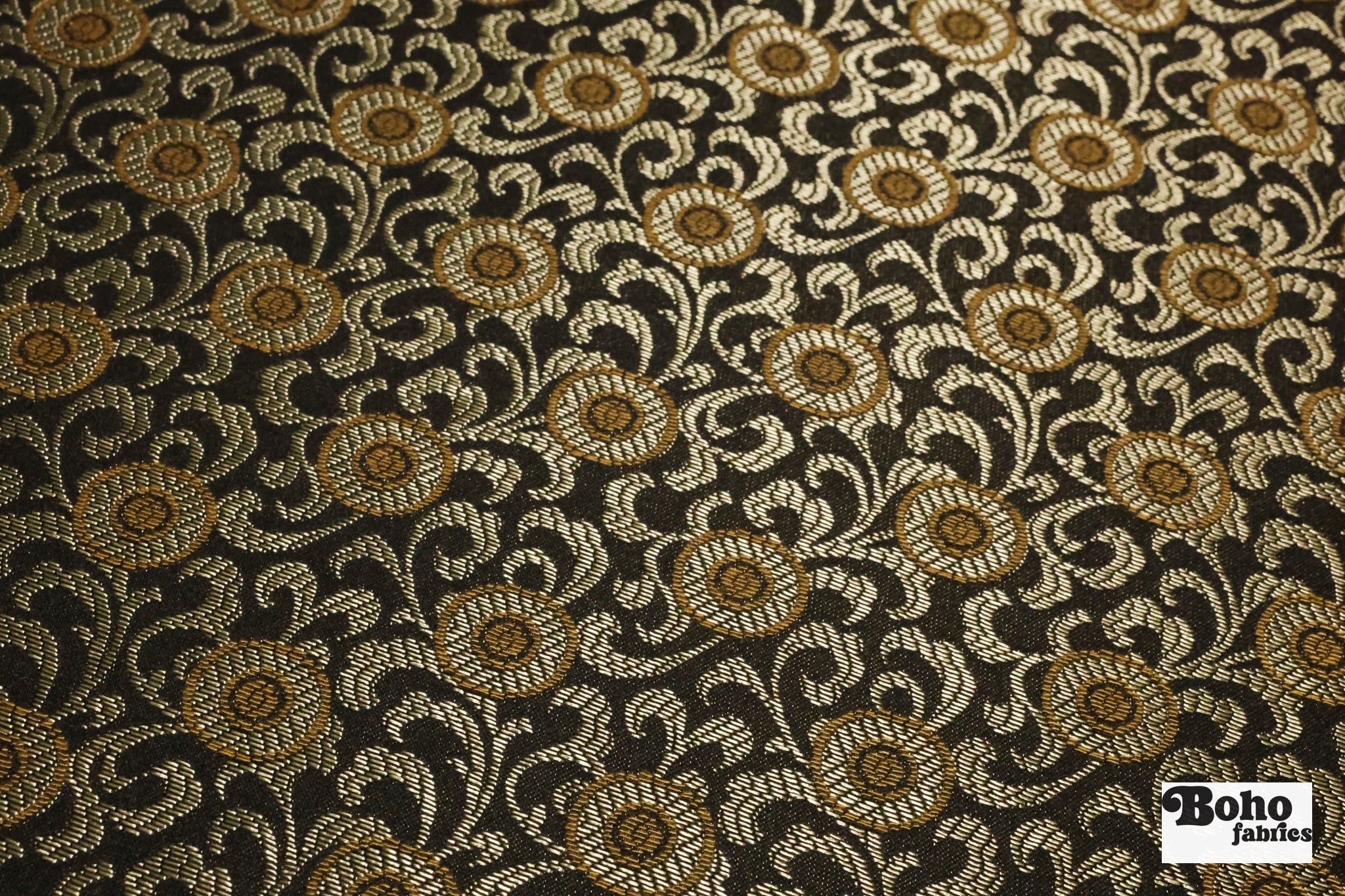 Elegant Imperial Medallion Jacquard Woven Fabric - Boho Fabrics - Jacquard, Woven