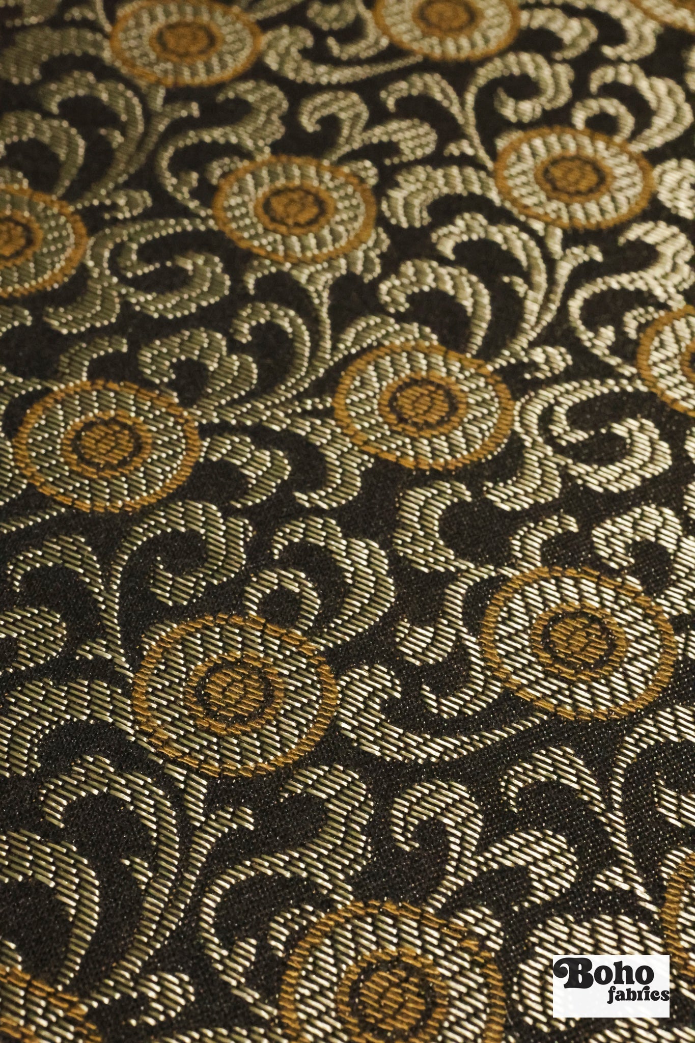 Elegant Imperial Medallion Jacquard Woven Fabric - Boho Fabrics - Jacquard, Woven