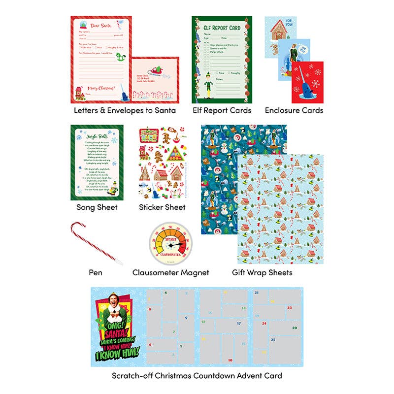 Elf: Santa's Coming! Holiday Gift Kit w/ Carry Handle (NEW!) - Boho Fabrics - 