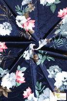 Elsa Florals, Stretch Velvet Knit. SV-112 - Boho Fabrics