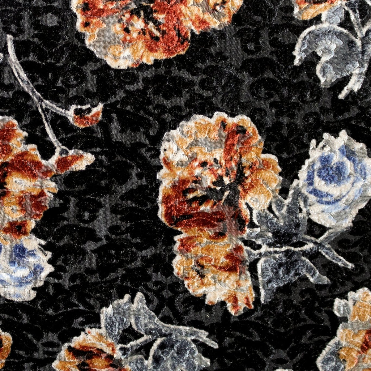 Ember Florals, Burnout Stretch Velvet Knit Fabric – Boho Fabrics