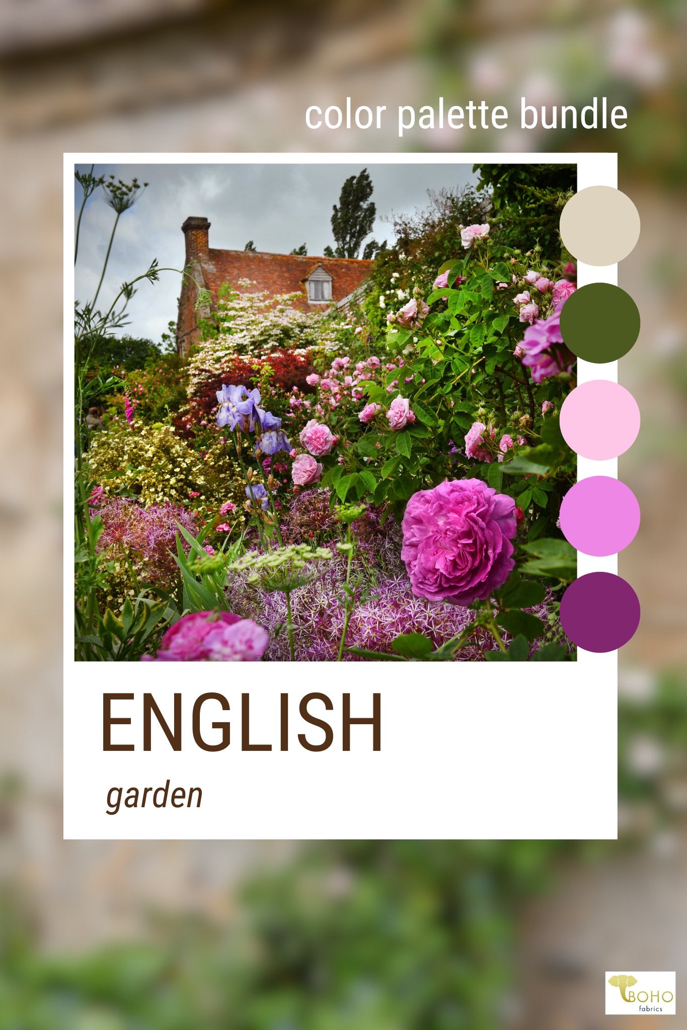 English Garden, Mystery Color Palette Box. - Boho Fabrics - Fabric Bundles