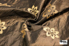 Espresso Dahlia Medallion Jacquard Woven Fabric - Boho Fabrics - Jacquard, Woven